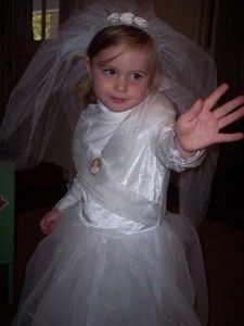 McCanless in her wedding gown