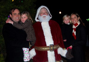 Tree Lighting Family with Santa